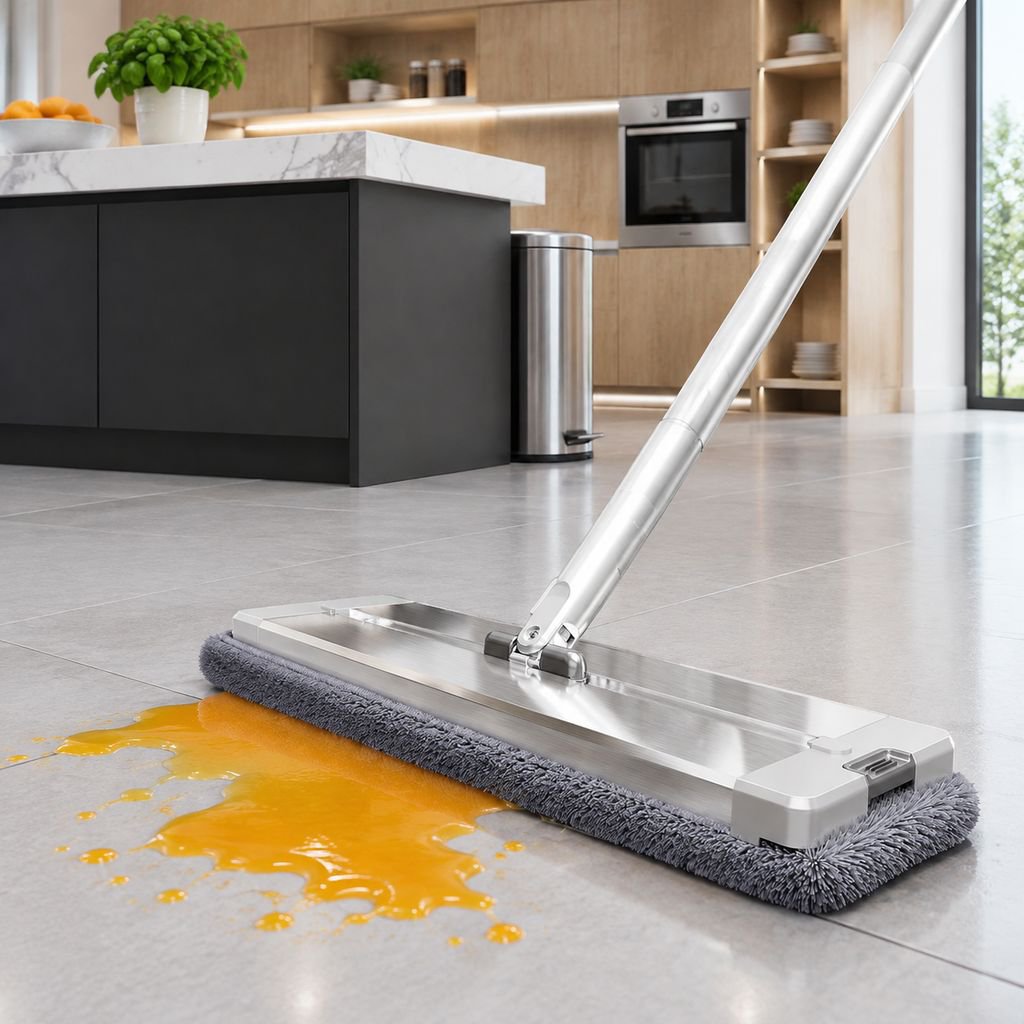 Schonende Reinigung von Holzböden mit Flachmopp
