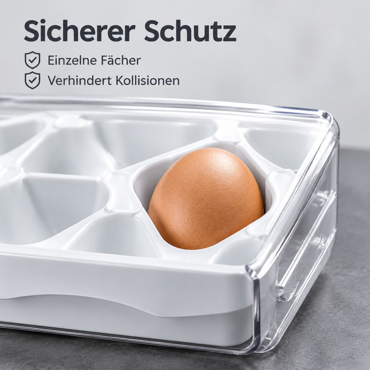 Eier-Aufbewahrungsbox 32 Fächer Schublade Kühlschrank Eierbox