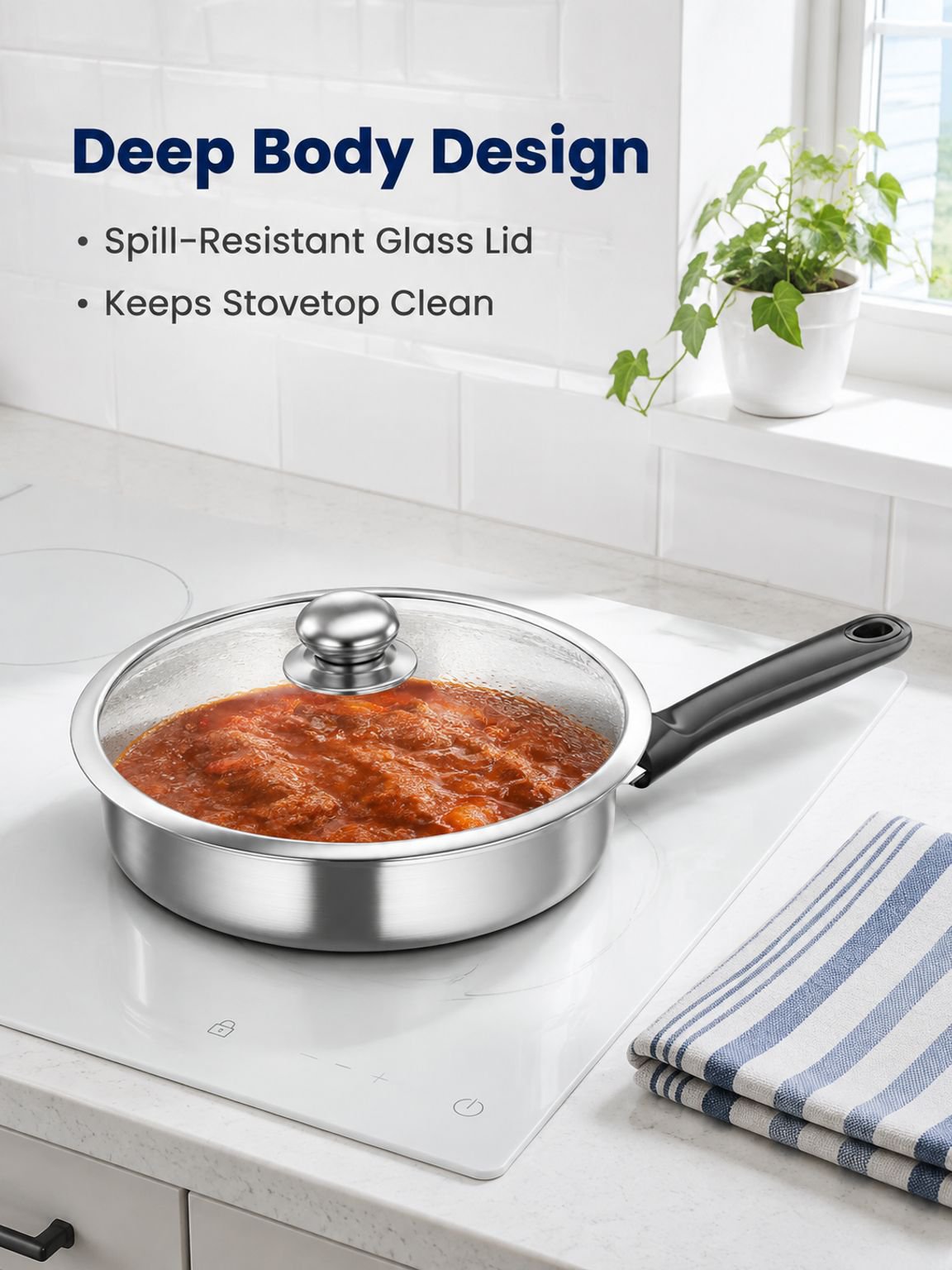 Germany made. Stainless steel frying pan
