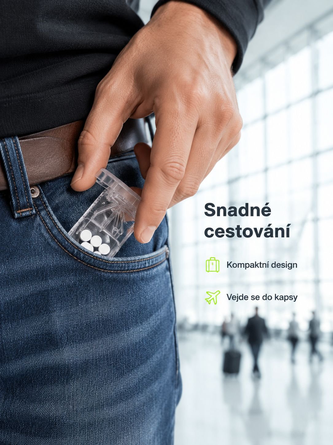 Cestovní krabička na léky – snadné použití