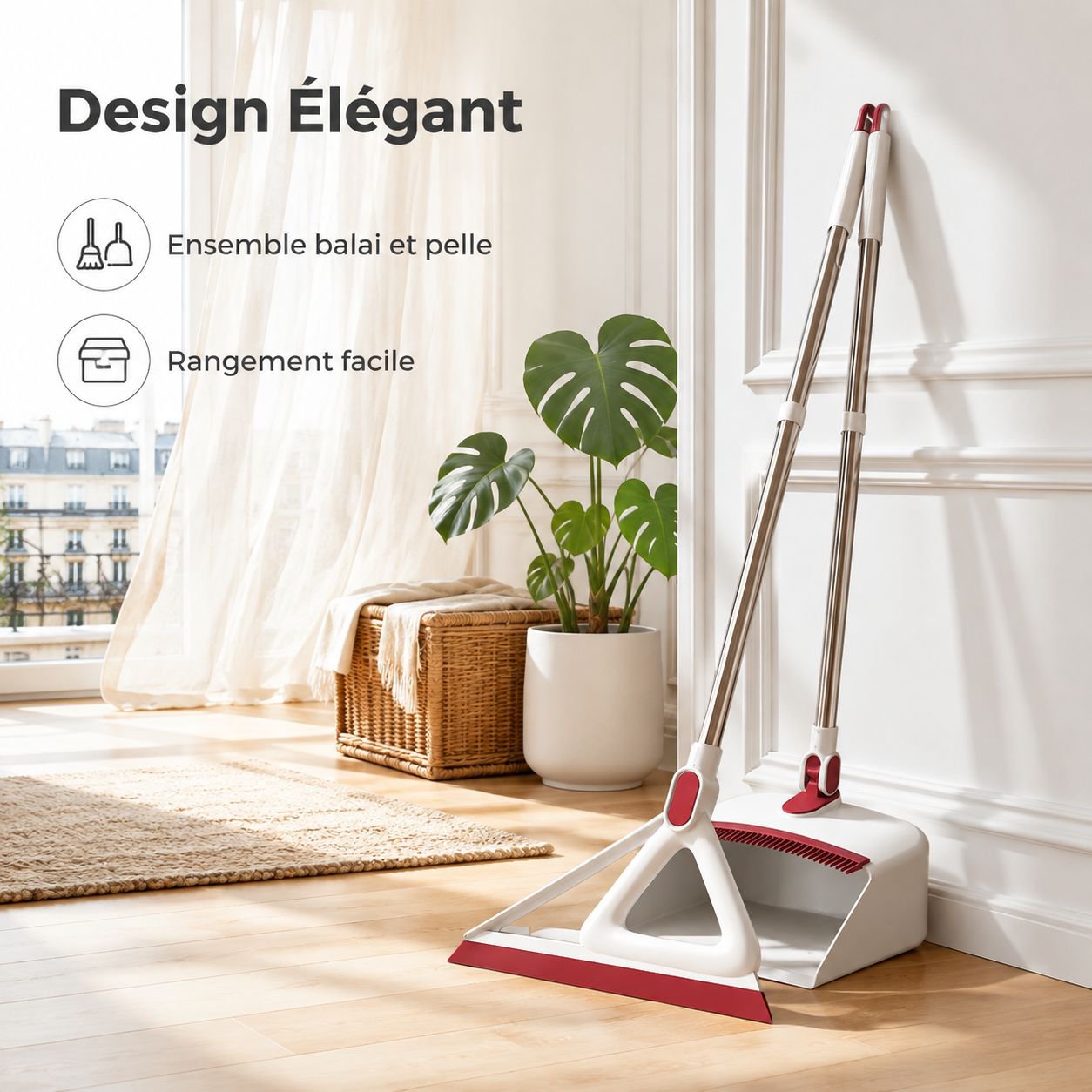 Balai magique triangulaire grattoir pour sol