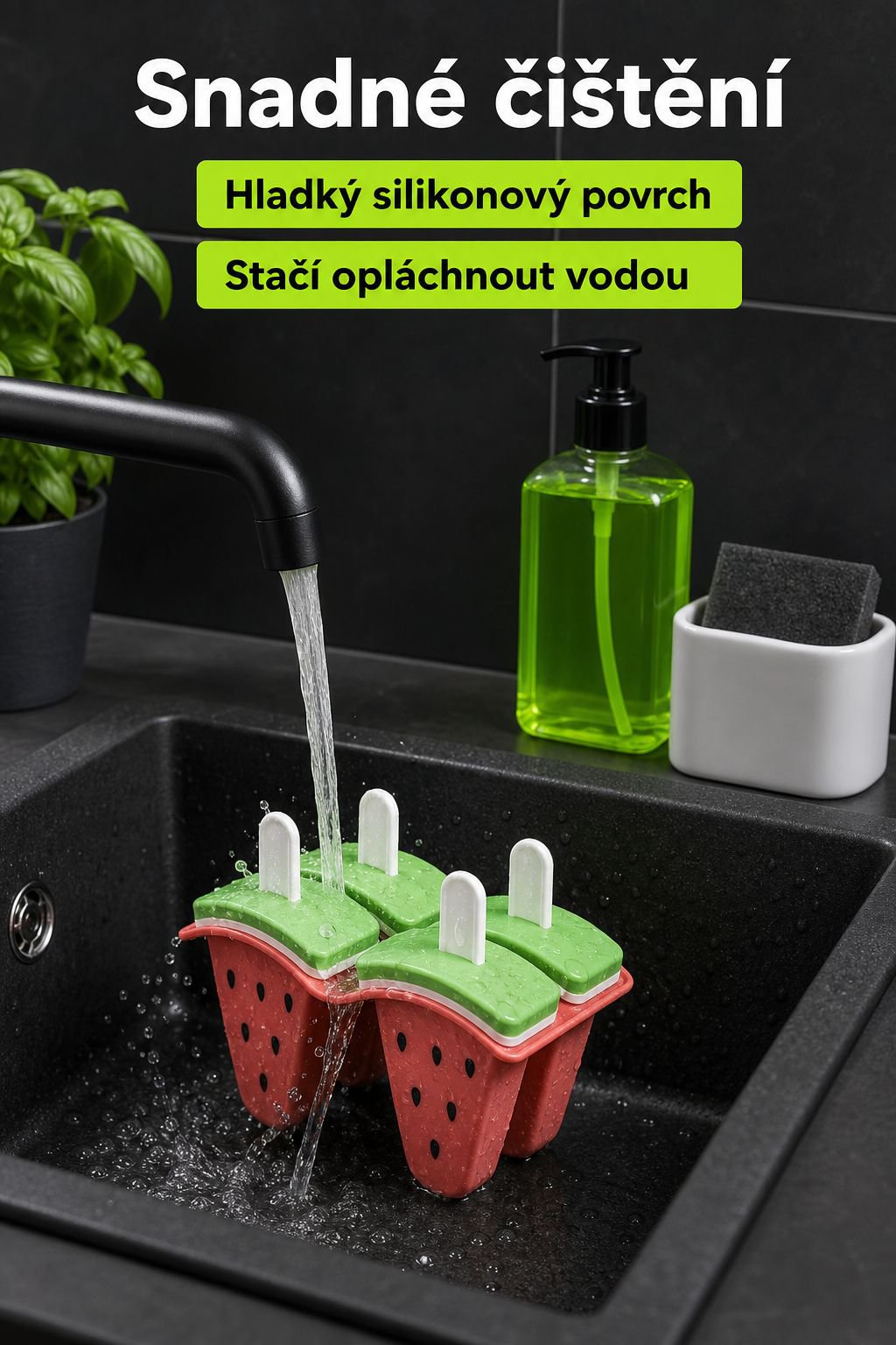 Ukázka hotových domácích nanuků ve formě