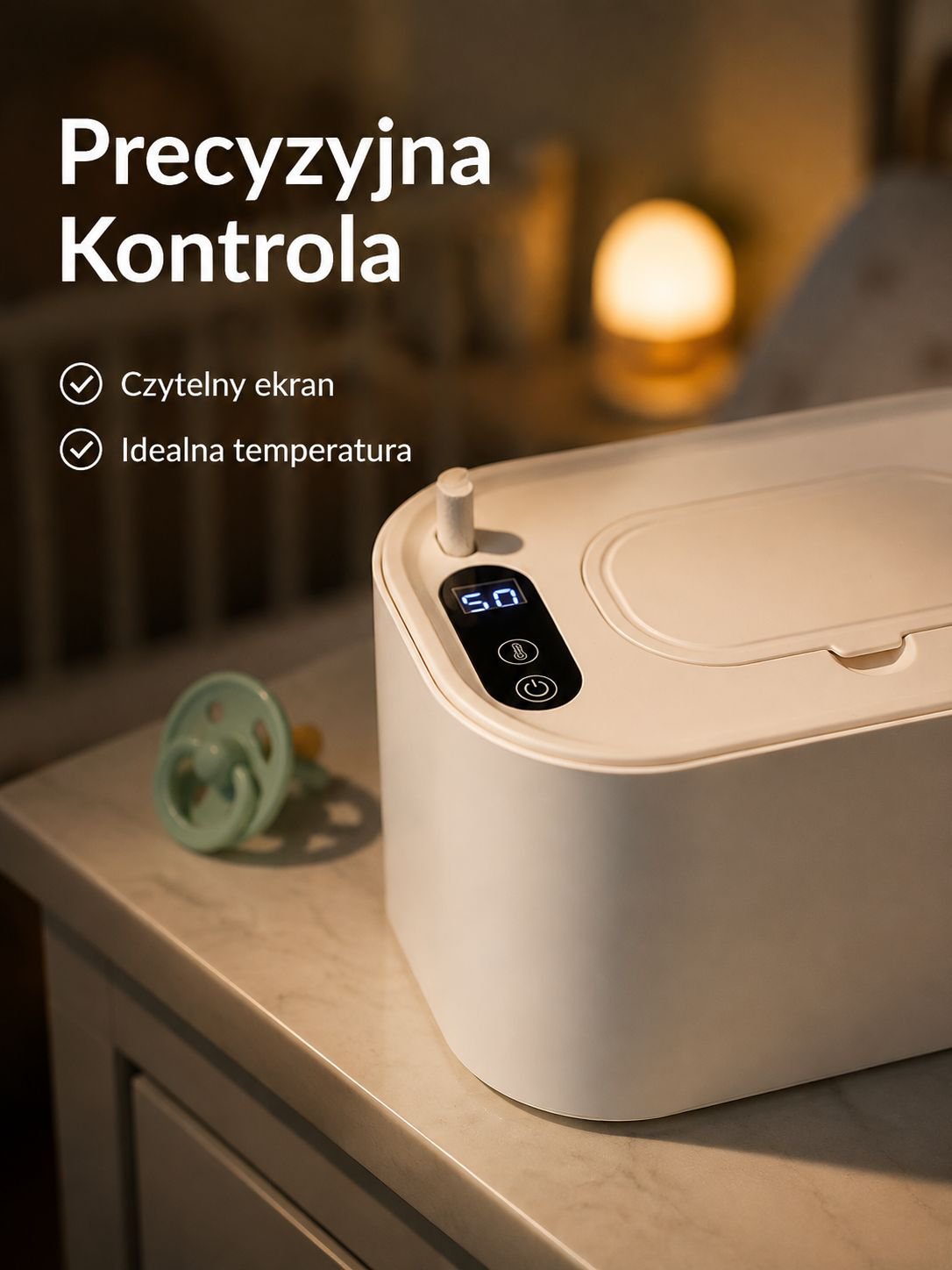 Podgrzewacz do chusteczek nawilżanych Pudełko do pielęgnacji dziecka podgrzewacz nawilżający o stałe