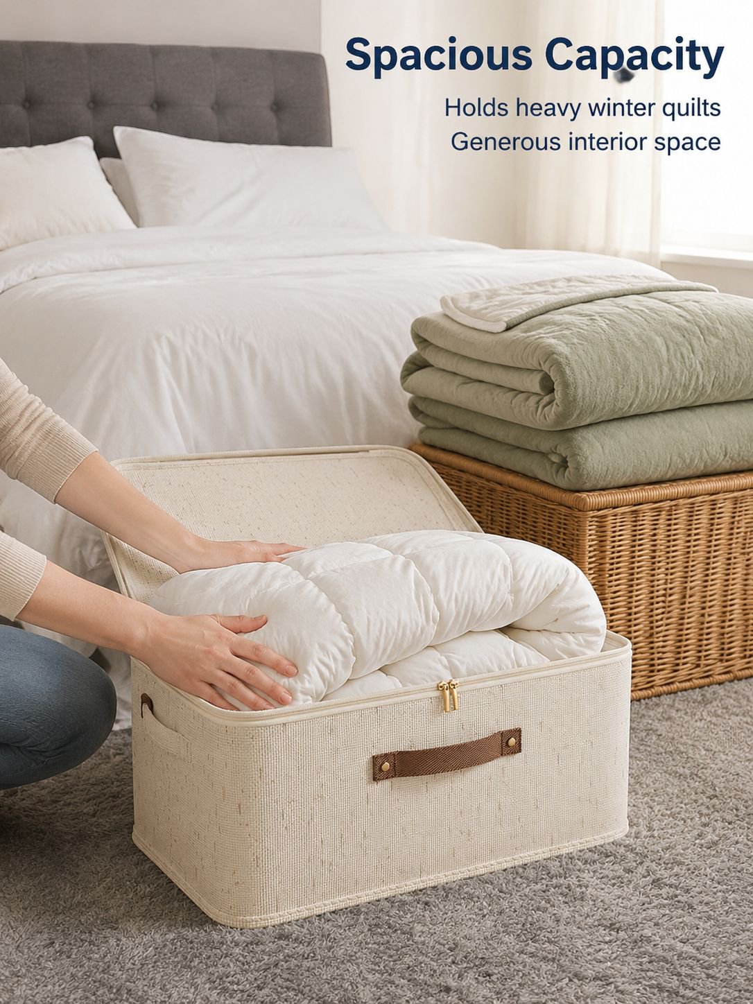 Double-window storage zipper box