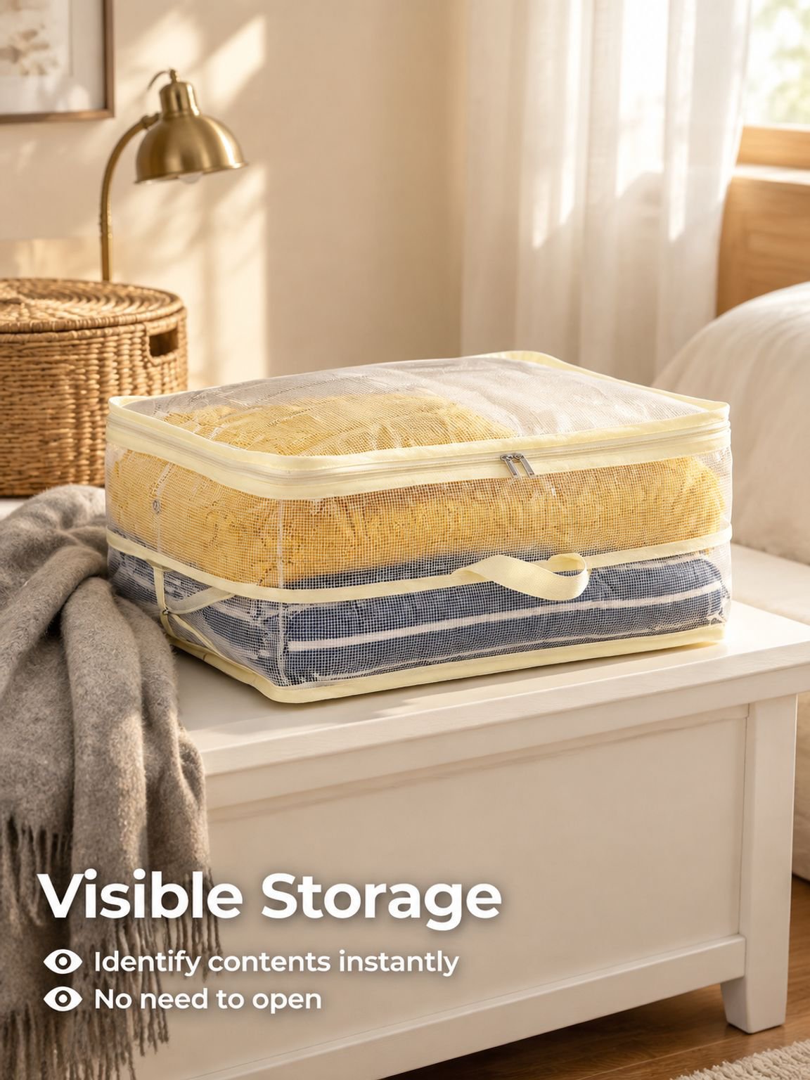 Transparent clothing cotton quilt compression storage bag