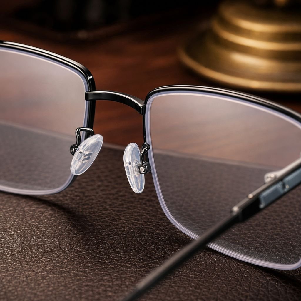 Lightweight titanium frame glasses for eye protection