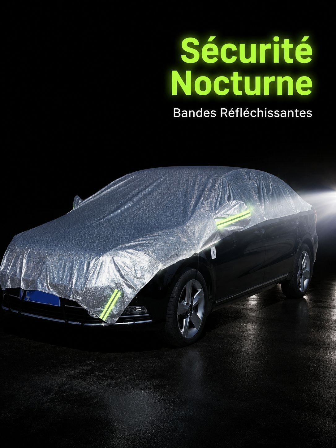 Housse de voiture, demi-couverture, isolation thermique, protection solaire, protection contre la pl