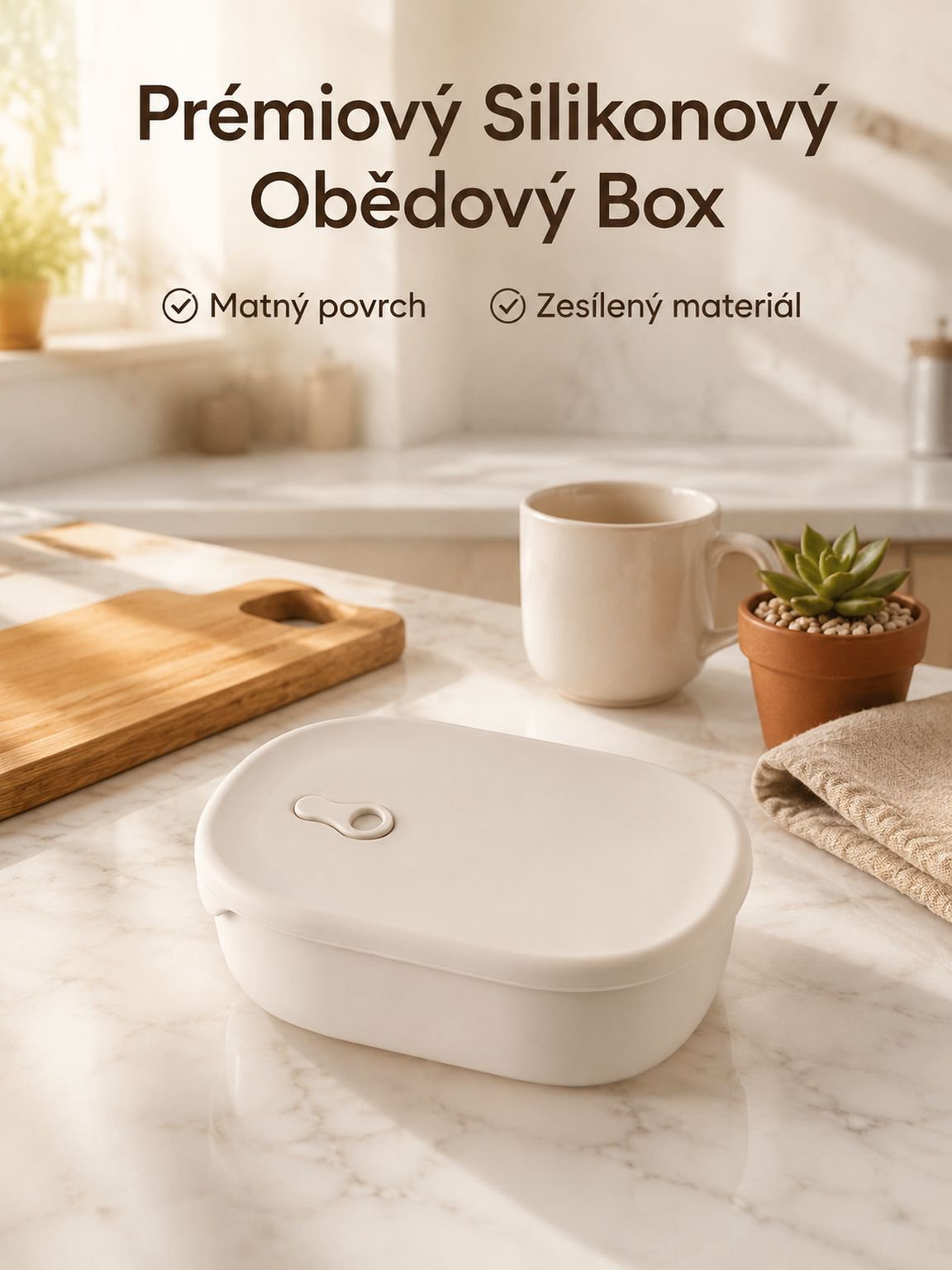 Jídelní box z potravinářského silikonu s těsněním