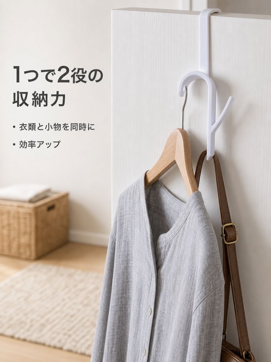 穴開け不要 多機能ドア掛けフック