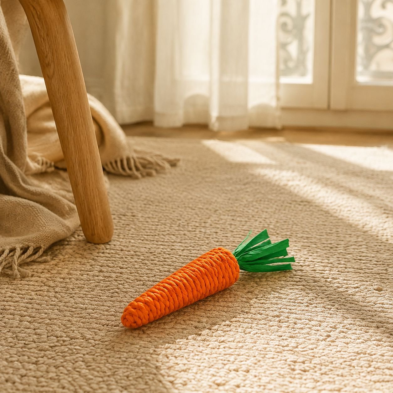 Bâtonnet jouet carotte sonore pour chat