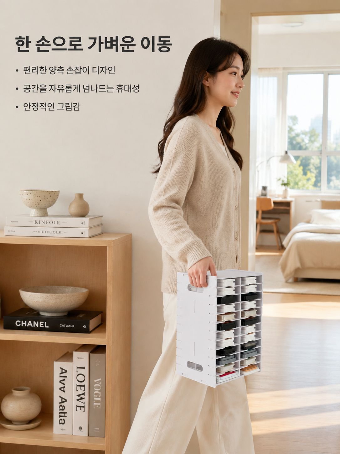 다이어리와 문구류 정리 수납함