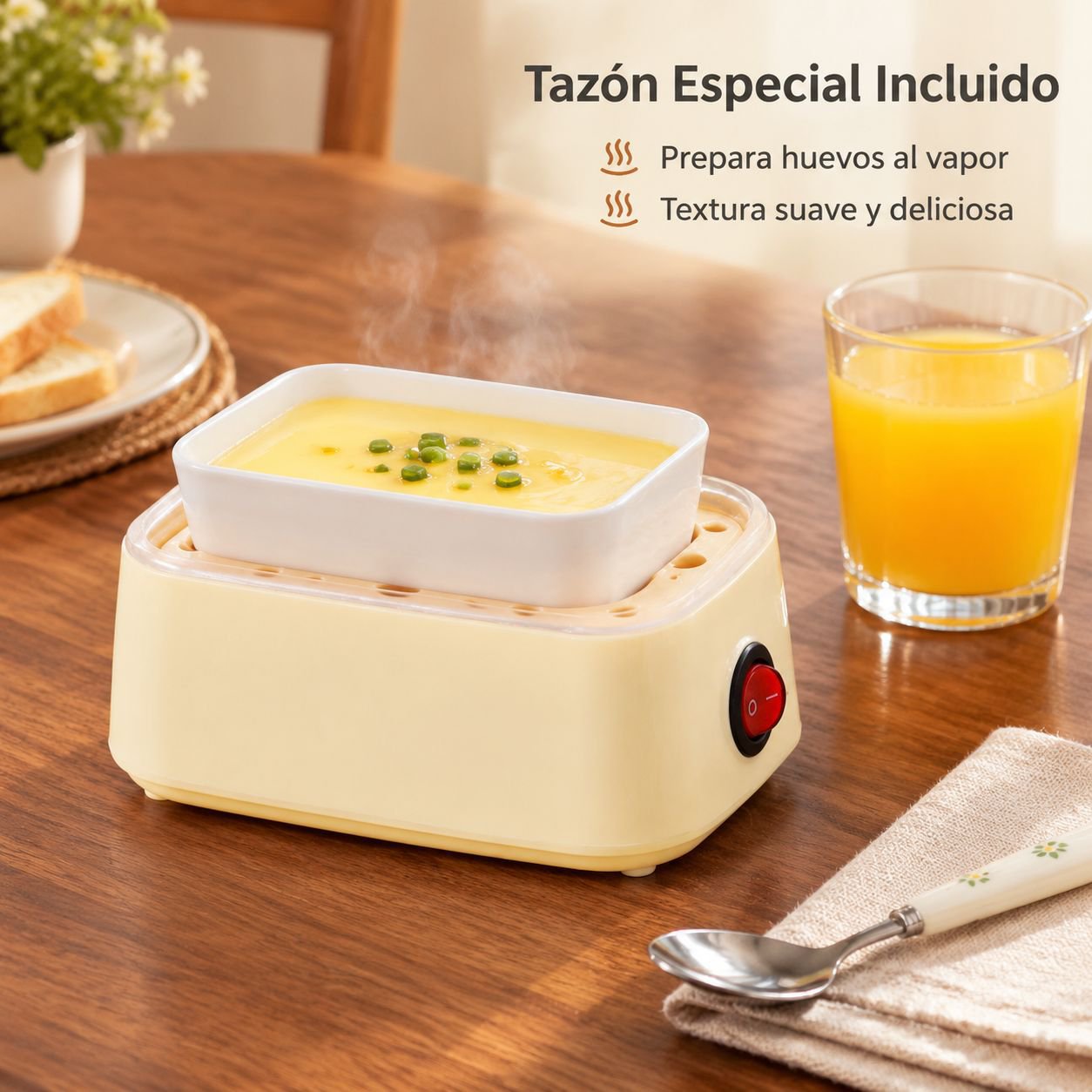 Cocedor de huevos automático sin agua
