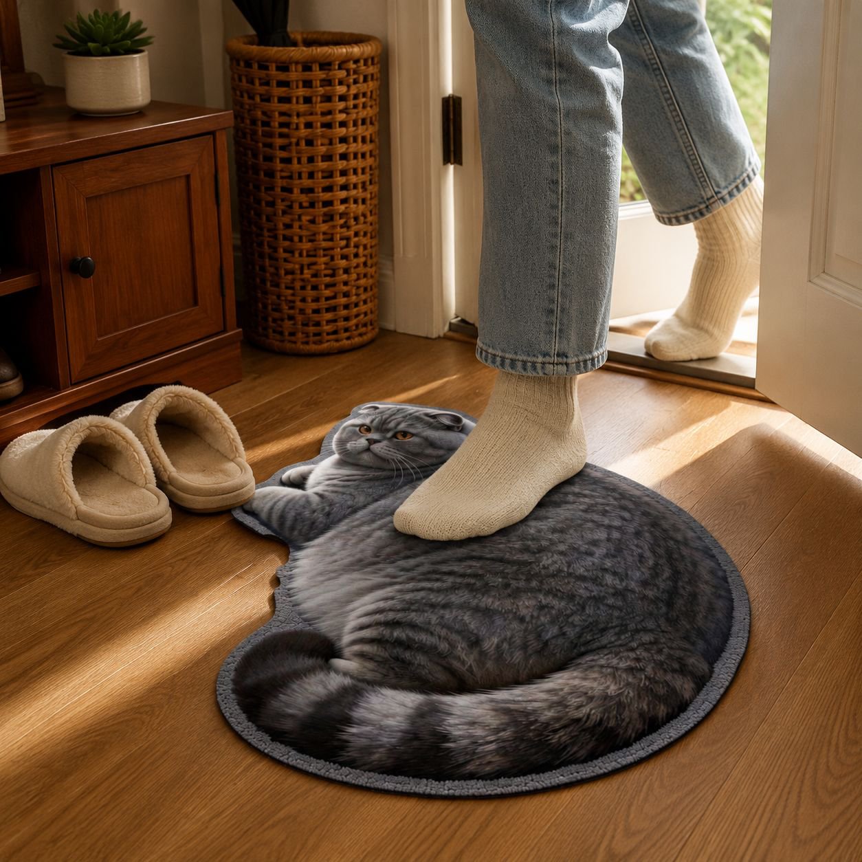 JMY-Cat Diatom Mud Absorbent, Non-Slip, Wear-Resistant Irregularly Shaped Bathroom Mat