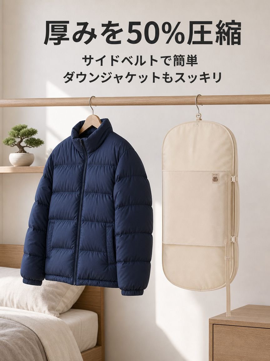 衣類収納用圧縮ダストカバー