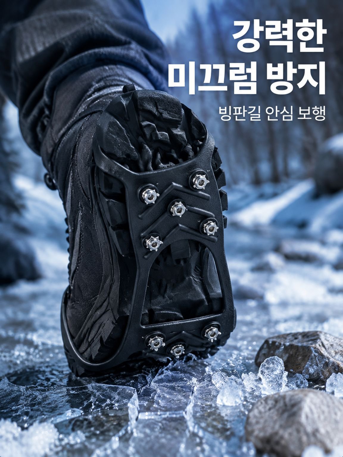 노인을 위한 가벼운 미끄럼 방지 크램폰