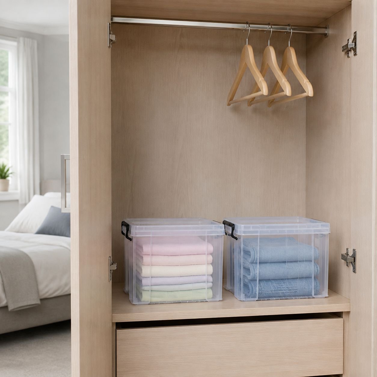 Transparent Plastic Right-Angle Storage Container