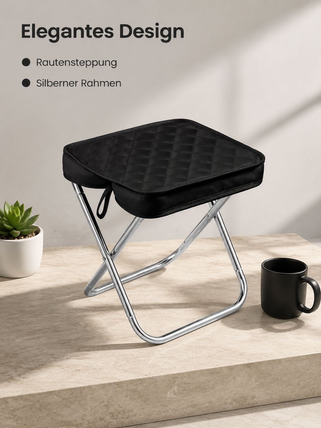 Leichter Klapphocker, tragbarer Klapphocker, tragbarer Outdoor-Hocker für Camping