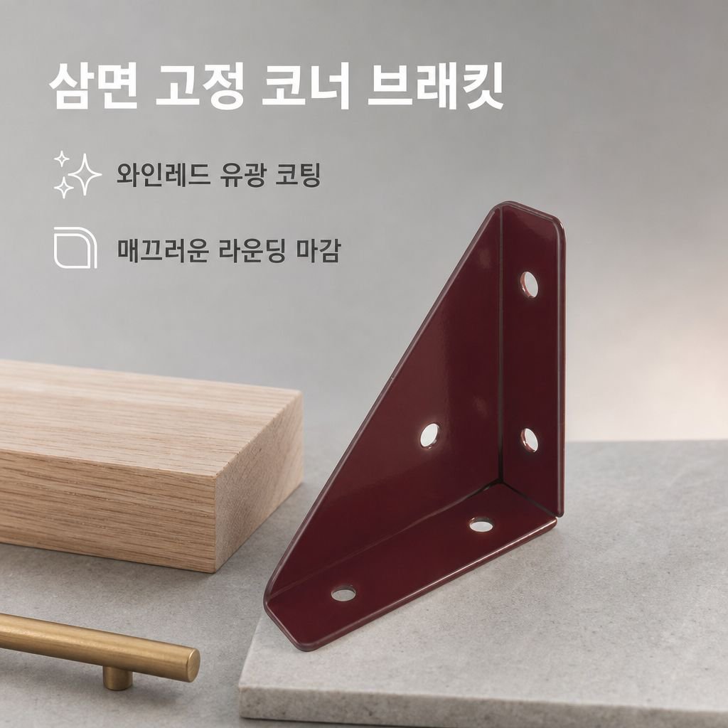 두꺼운 3면 코너 브래킷 90도 직각 고정 캐비닛 선반 보강 부품
