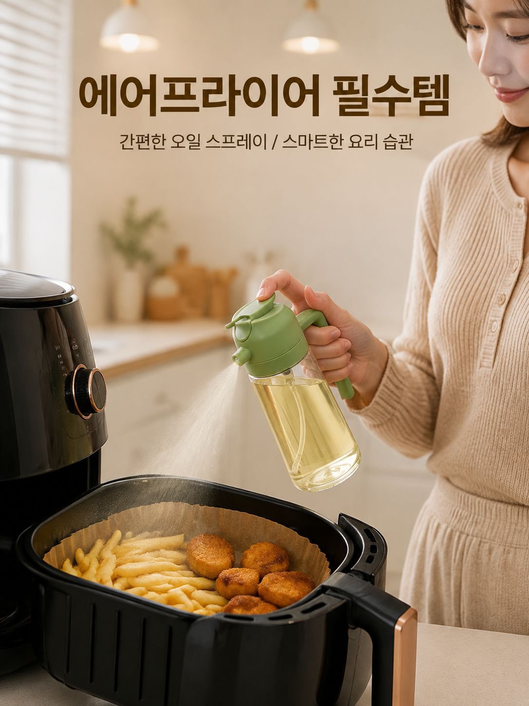유리 분사 및 붓기 겸용 오일병