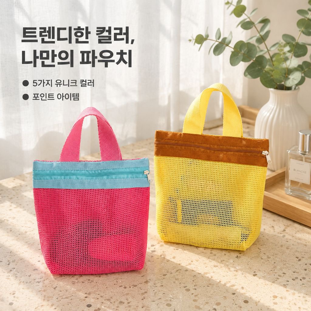 간편하고 휴대하기 좋은 여행용 세면도구 보관 가방