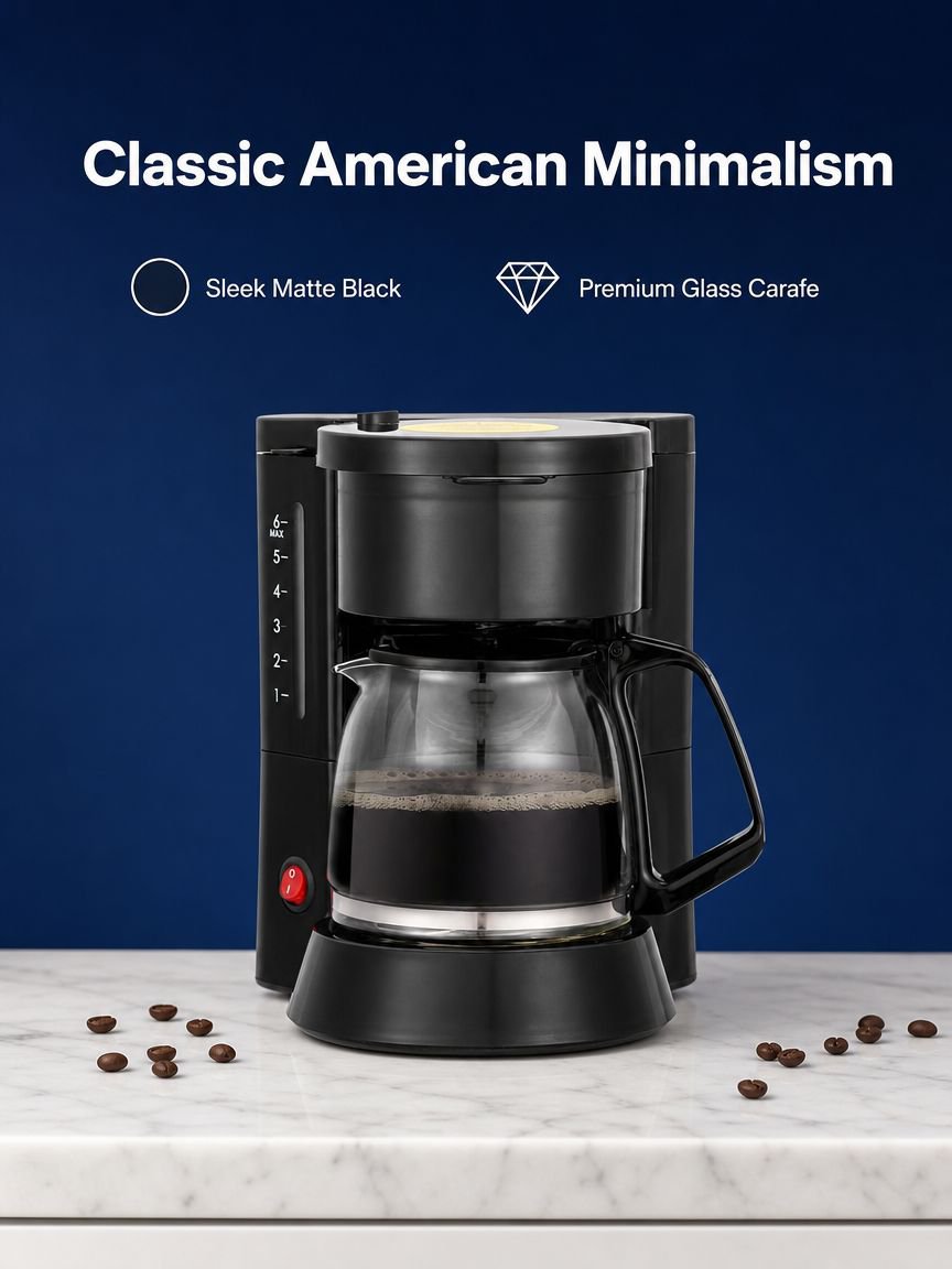 Large Capacity Drip American Coffee Maker