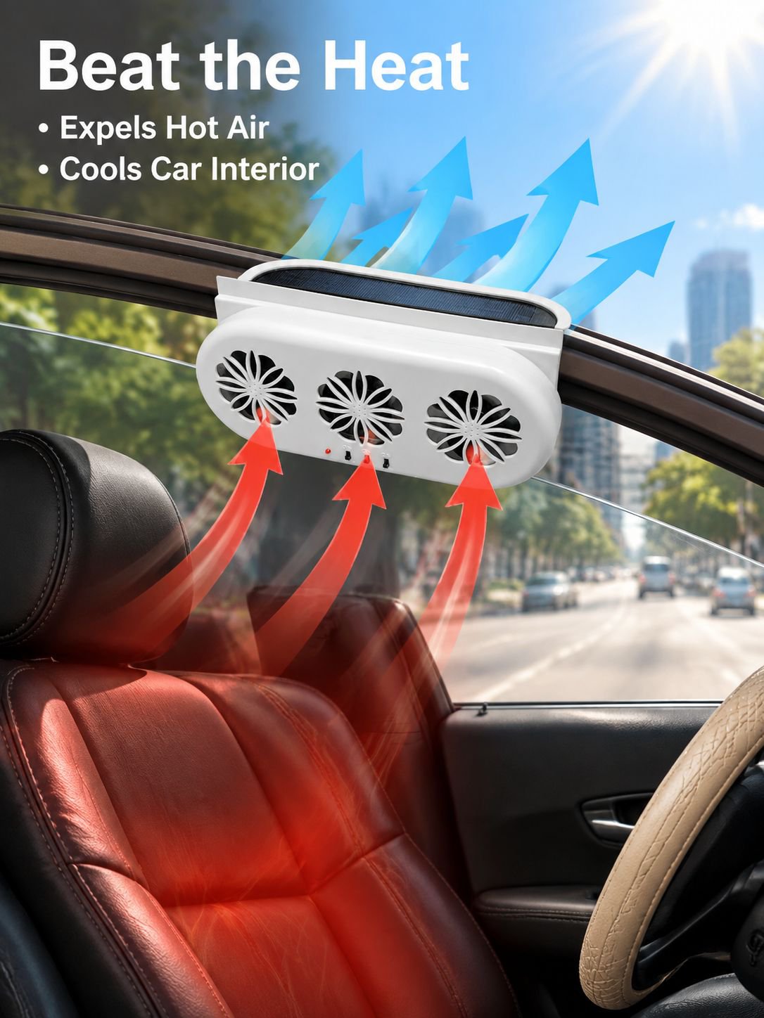 Solar Powered Car Vent Fan