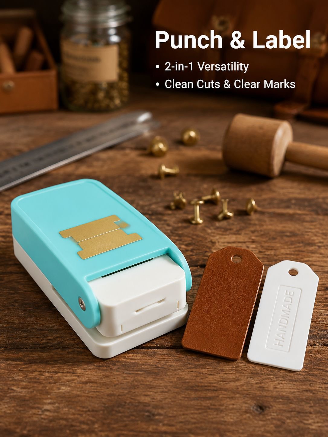 Multifunctional Manual Labeling and Punching Device