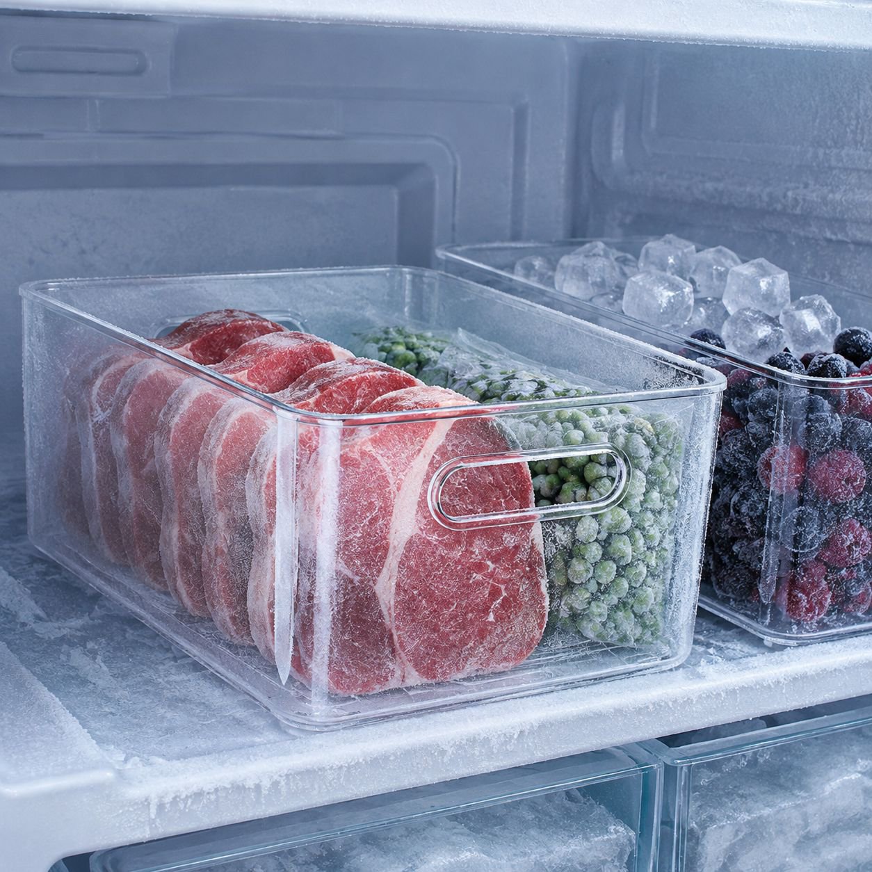 Refrigerator organizer, storage box, egg storage box, freezer-specific kitchen fruit and vegetable d