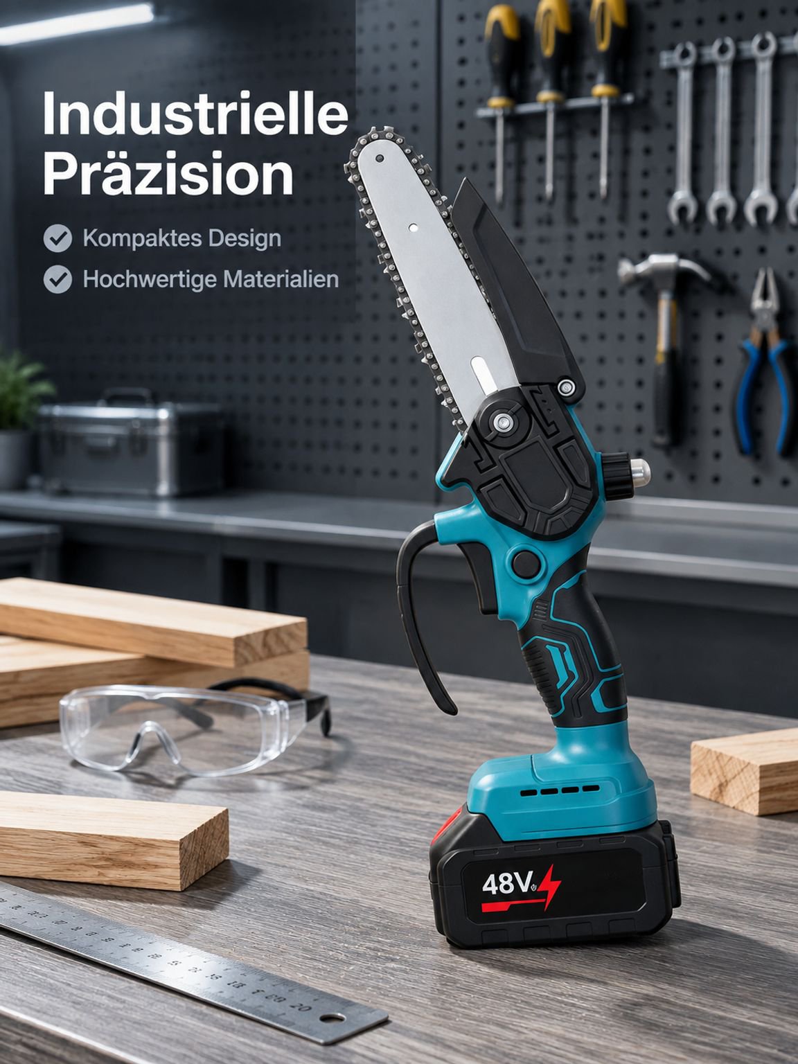 Akku-Handkettensäge für Holzbearbeitung