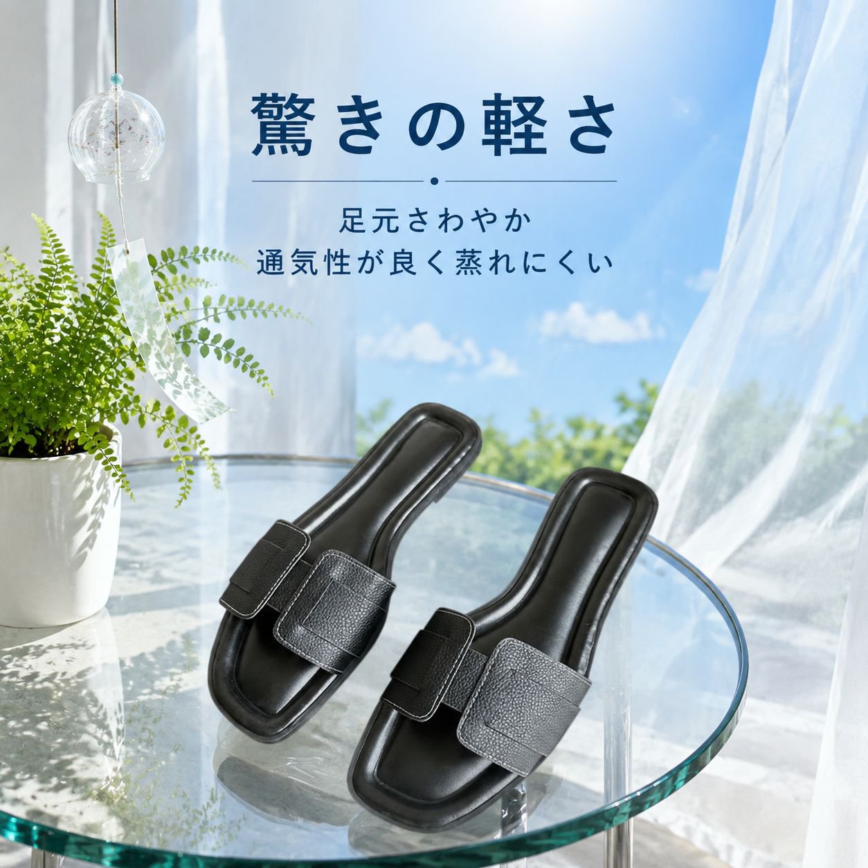 SNSで話題のレディースフラットサンダル夏新作