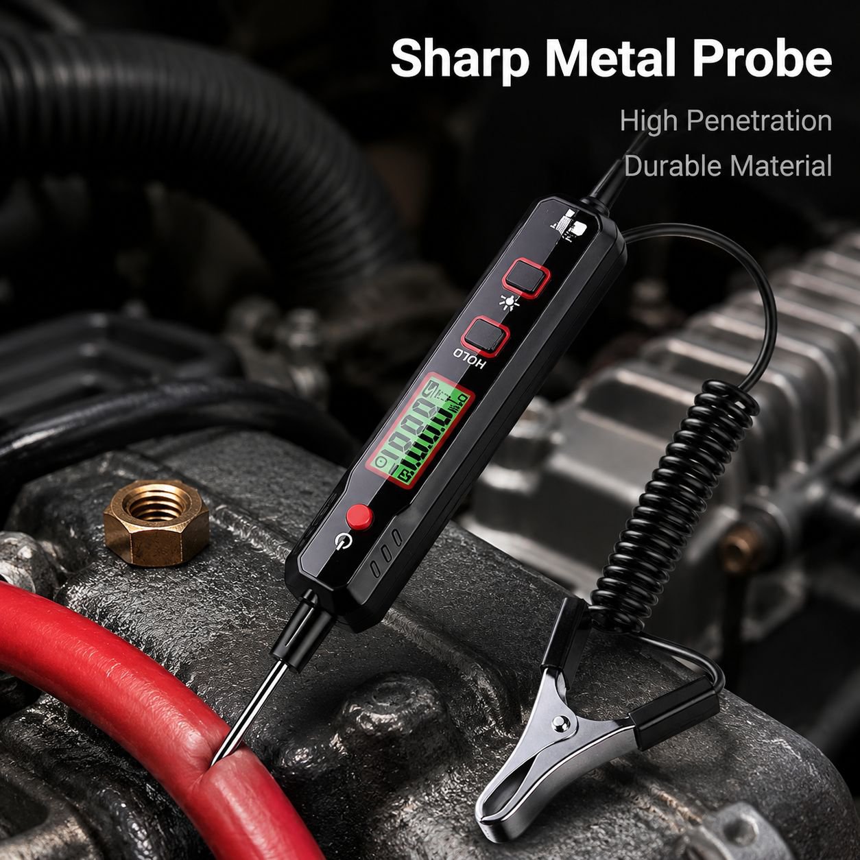 Car Voltage Tester with Backlight Display Fuse Fault Diagnostic Test Pen