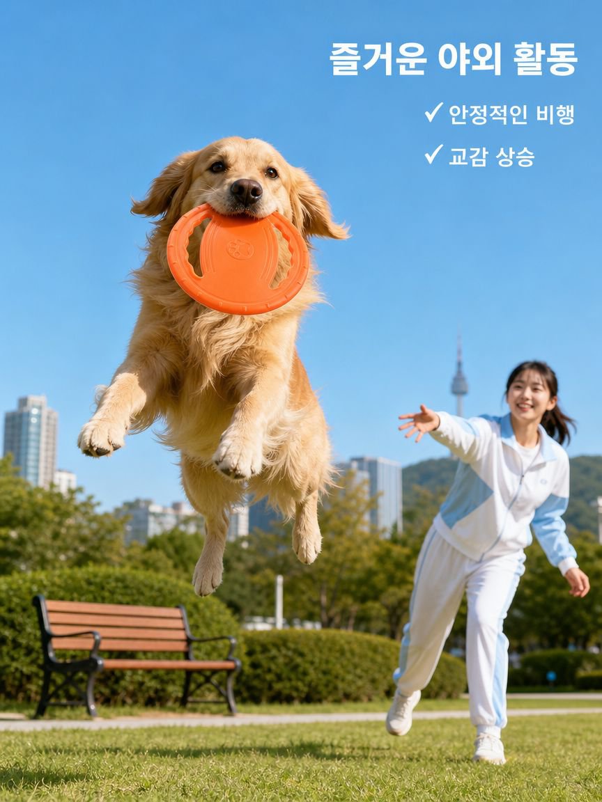 물어뜯기에 강한 개용 프리스비