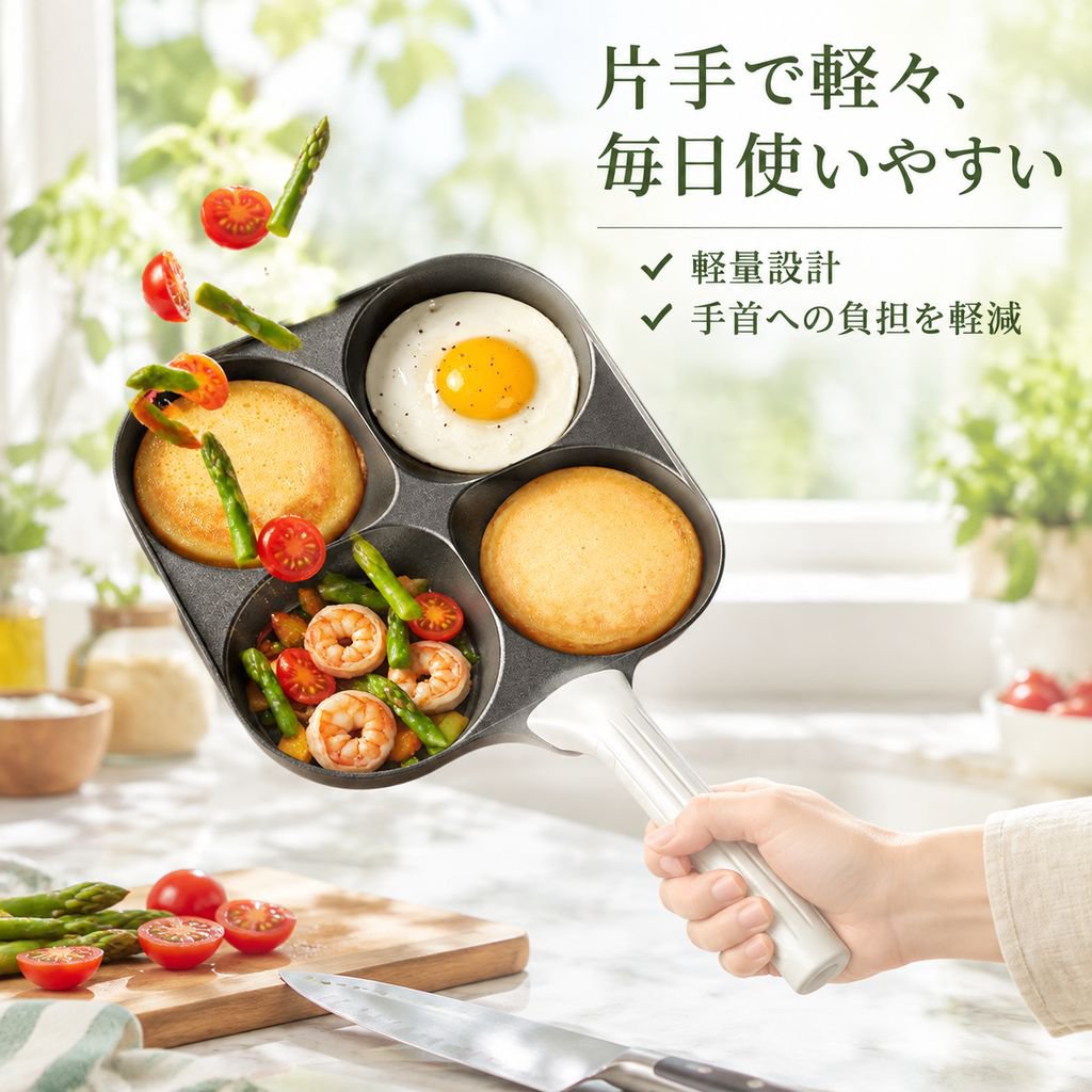 多機能チタンセラミック朝食鍋