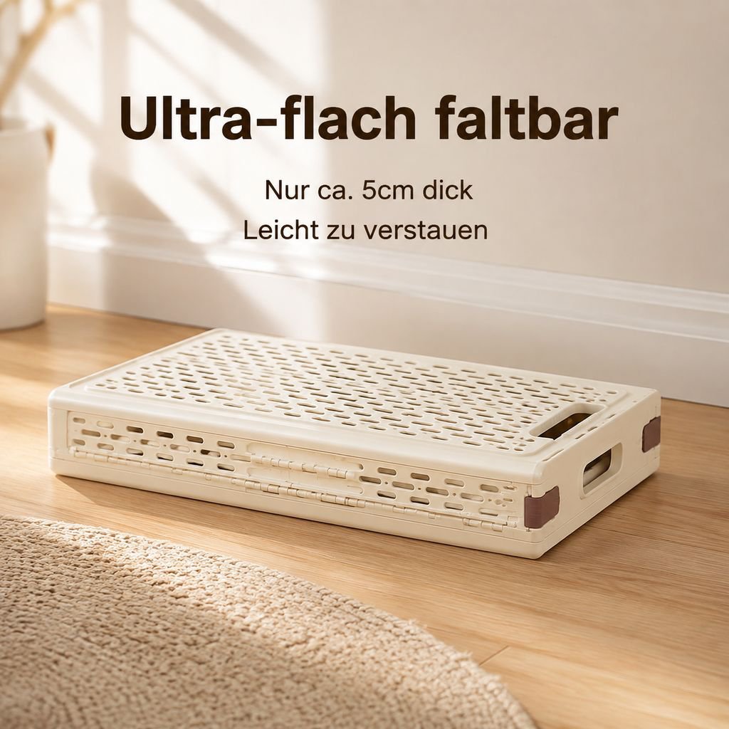 Faltbarer Wäschekorb mit Rollen