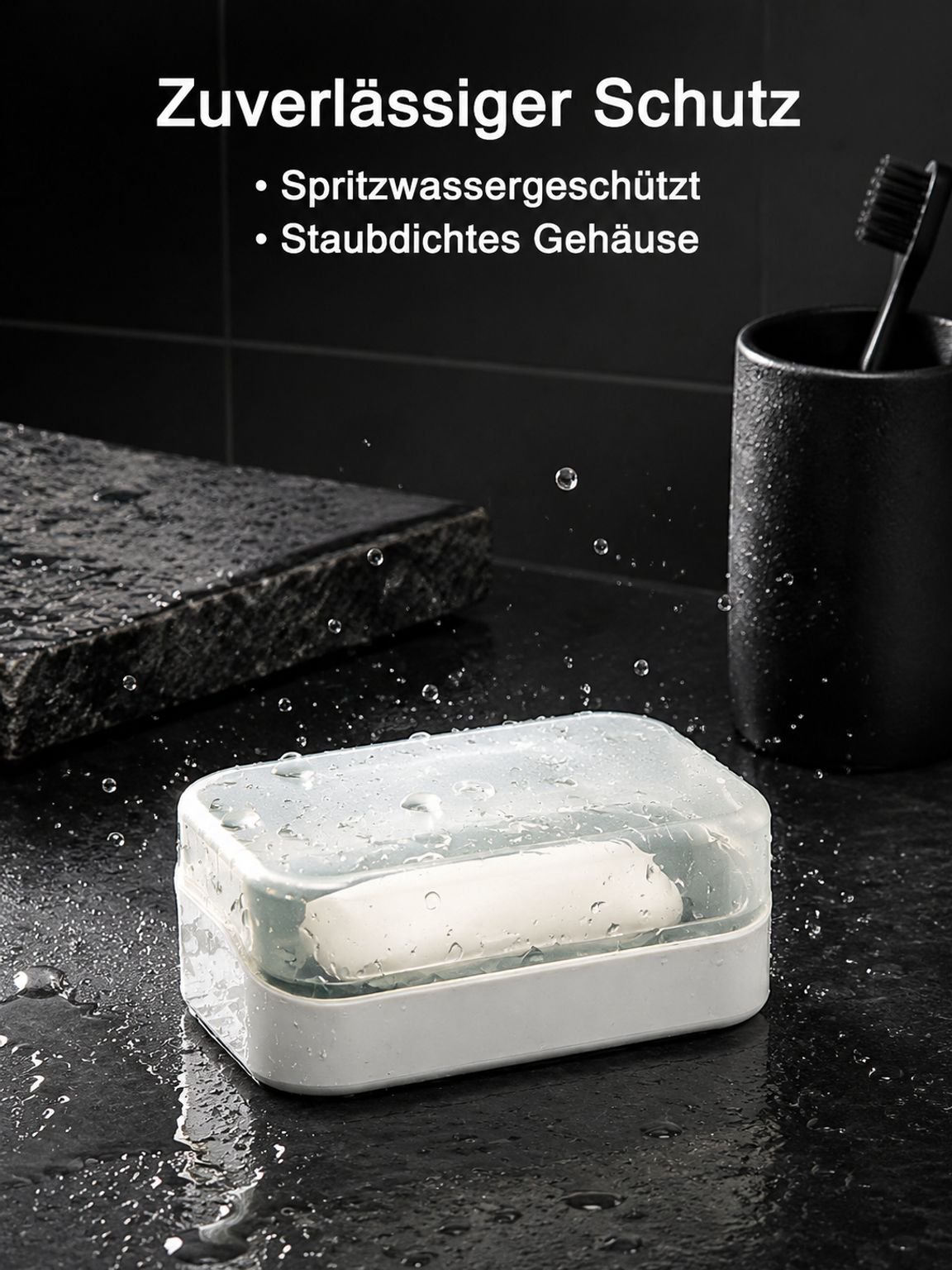 Tragbare Seifendose mit Klappdeckel