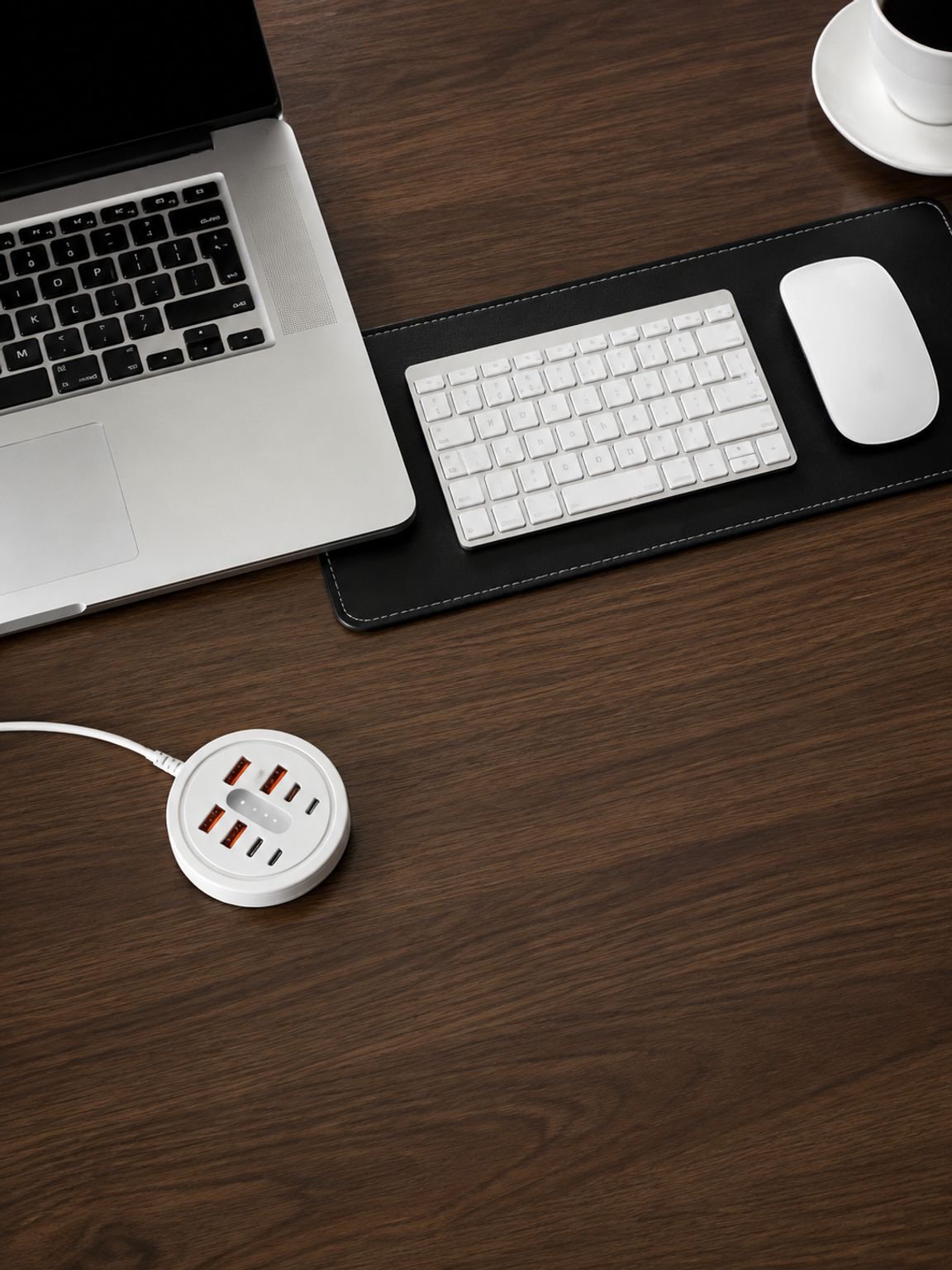 Circular 8-in-1 Portable Multi-Port Dock with USB + Type-C Fast Charging Phone Adapter Power Strip