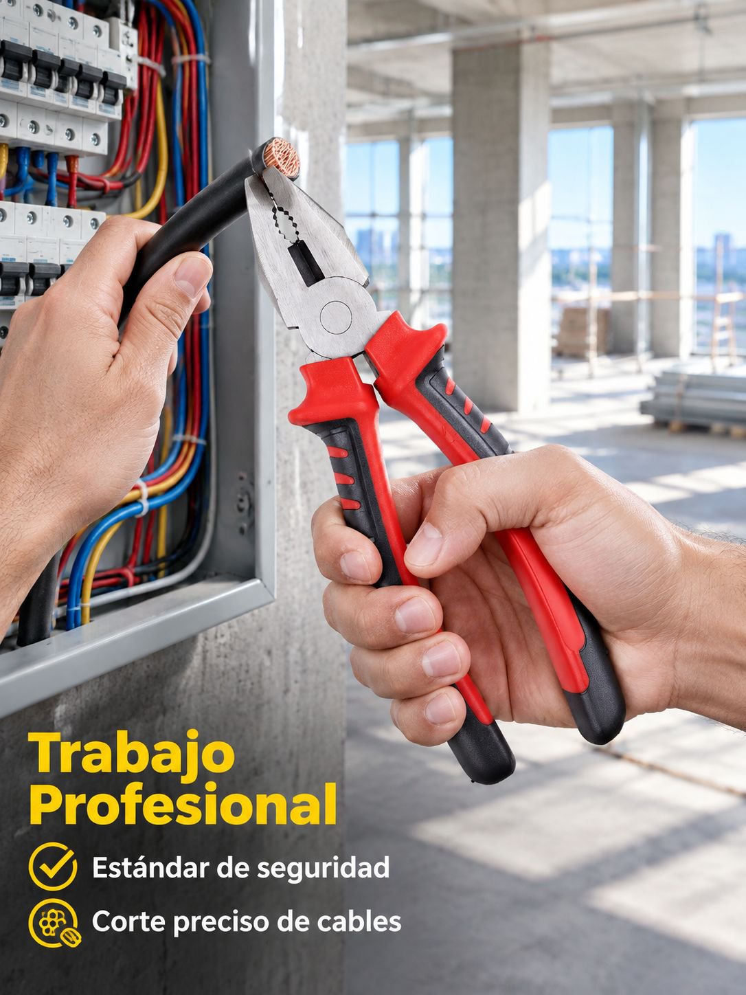 Alicates eléctricos ergonómicos para profesionales