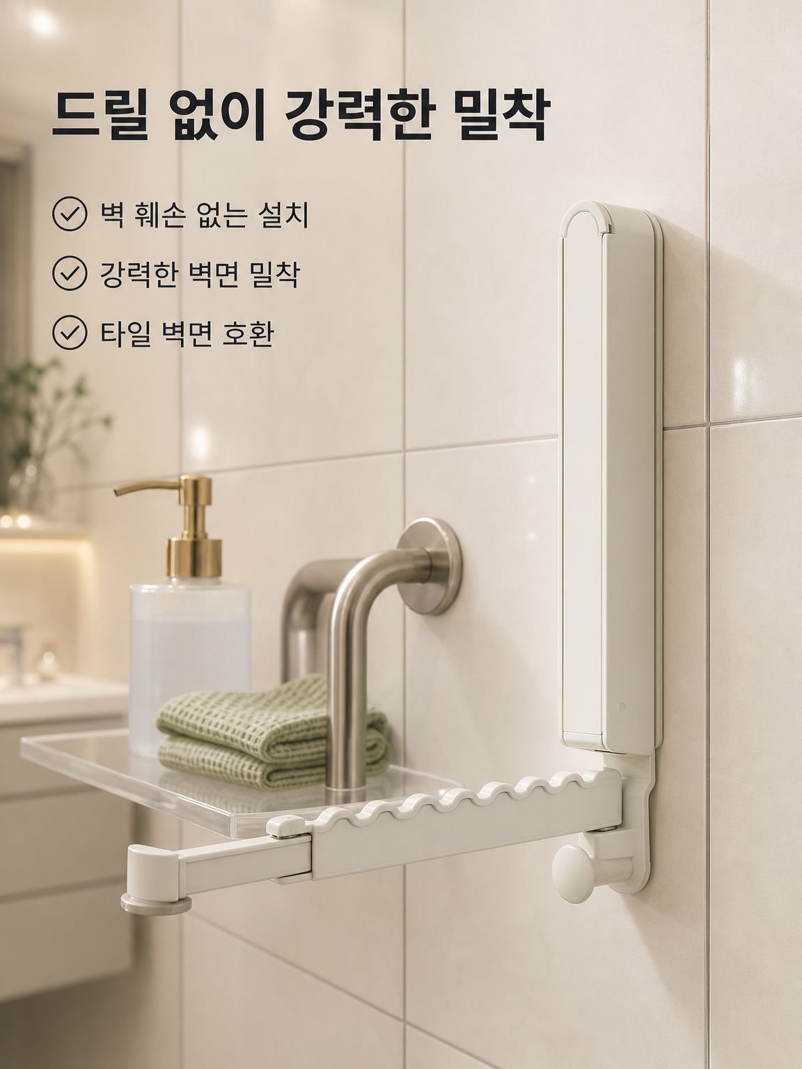몰드 벽걸이 빨래건조대 음소거 가정용 천공방지와 자외선 차단 부식방지 녹방지