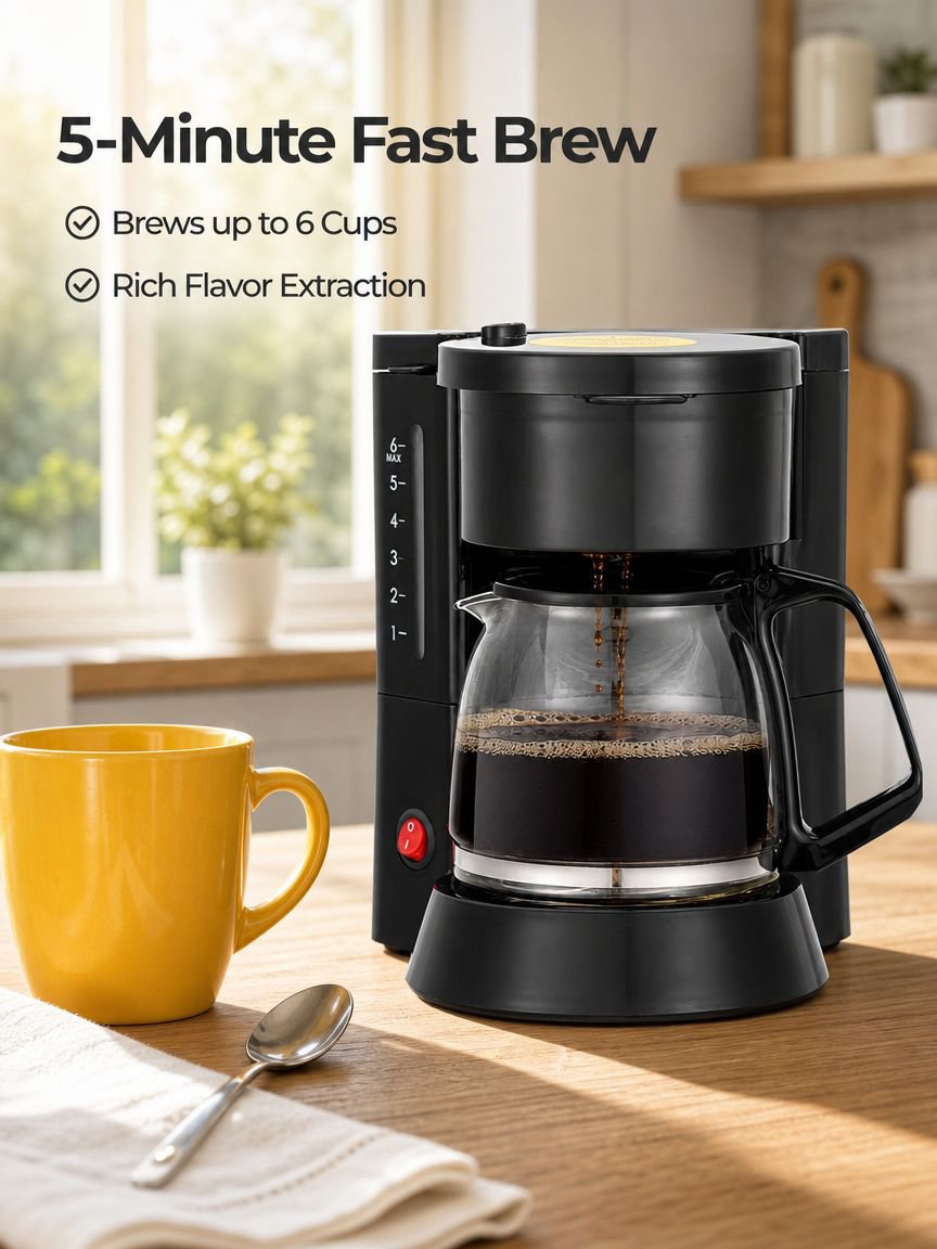 Large Capacity Drip American Coffee Maker