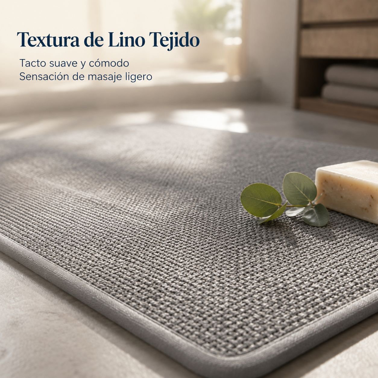 Alfombrilla antideslizante de secado rápido para el baño