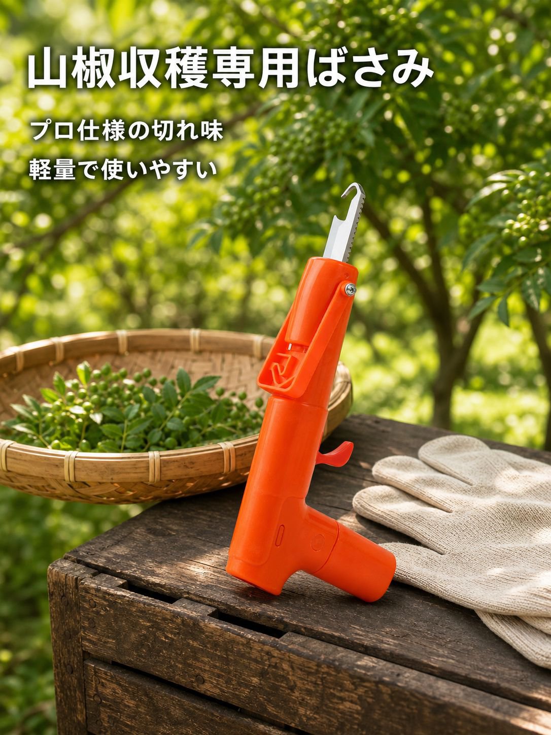 山椒摘み専用剪定バサミツール