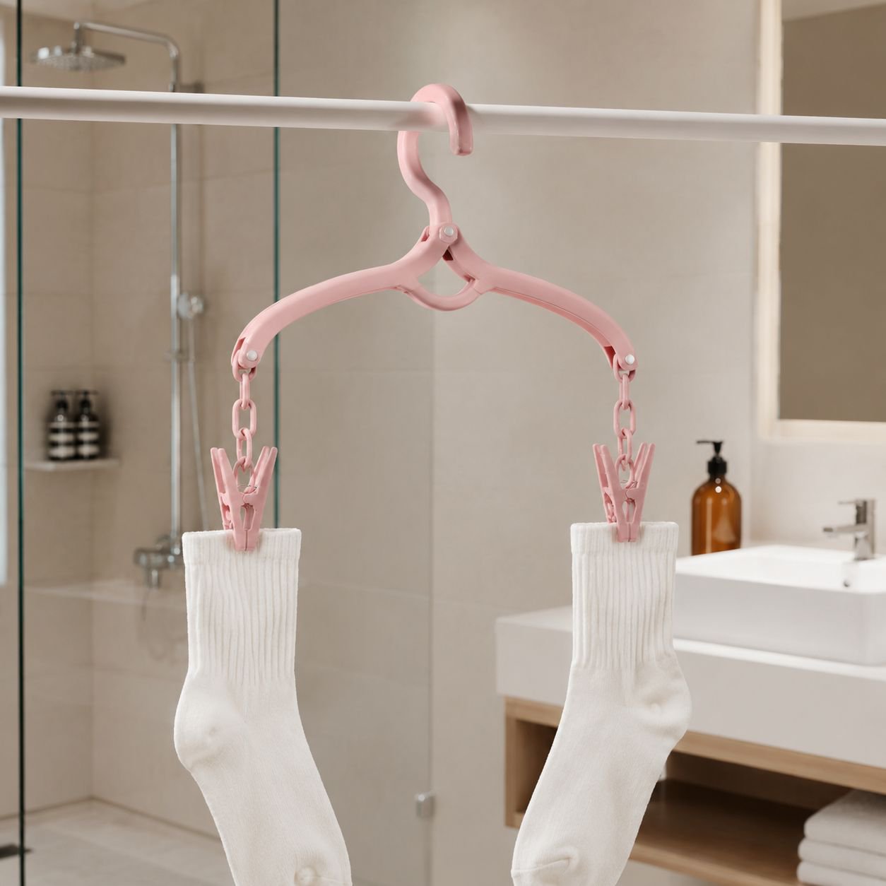 Travel Foldable Hanger Multi-use Clip Drying Rack Socks & Underwear Storage Hanger