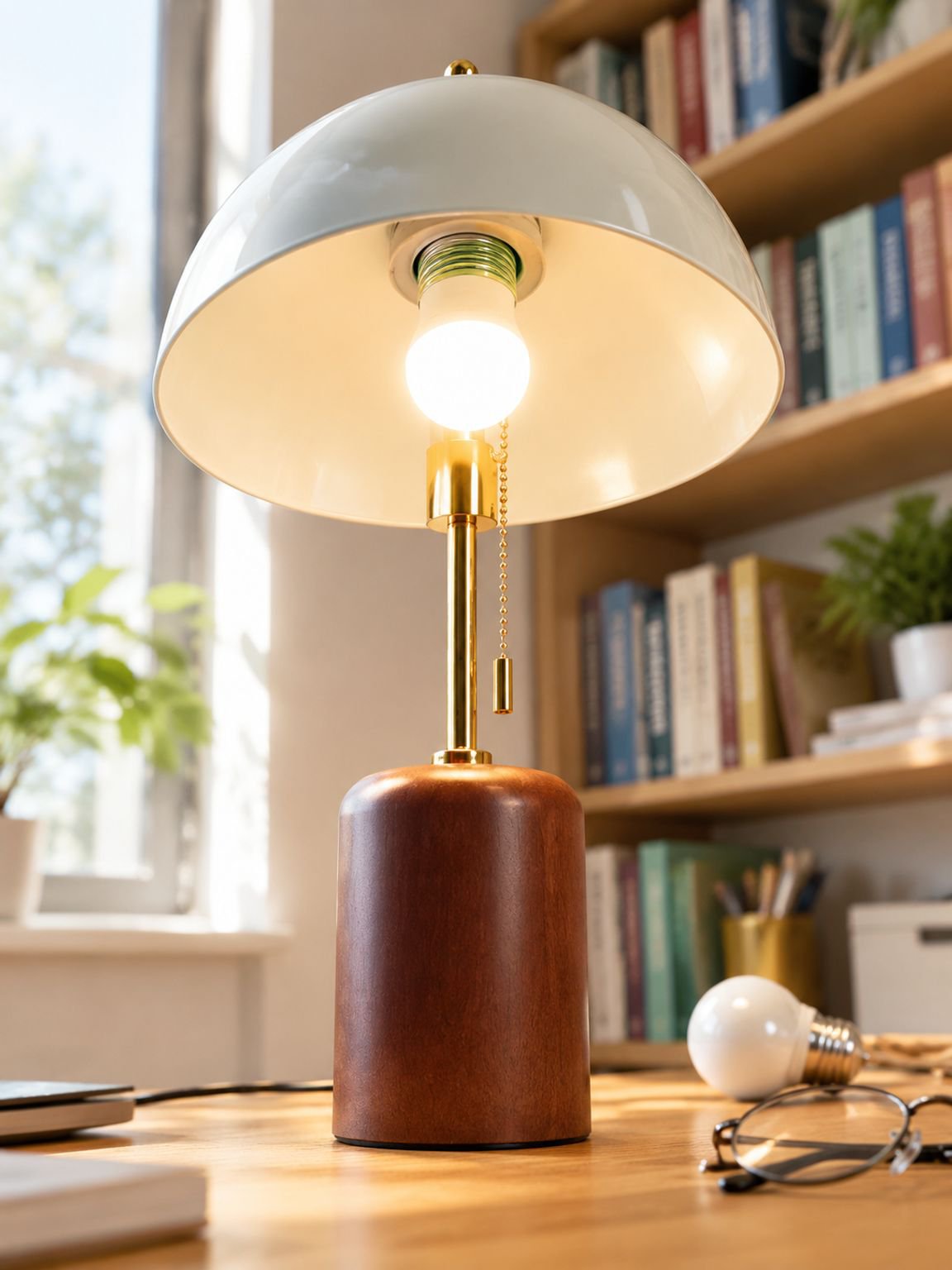 Stilvolle Nachttischlampe mit südostasiatischem Flair