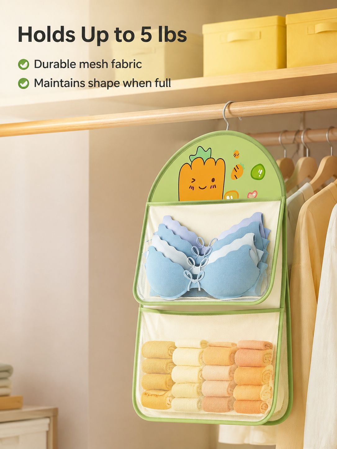 Foldable organizer bag for small spaces