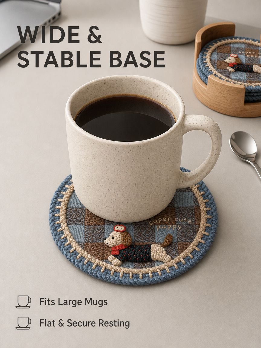 Handwoven 3D Textured Heat-Resistant Coaster