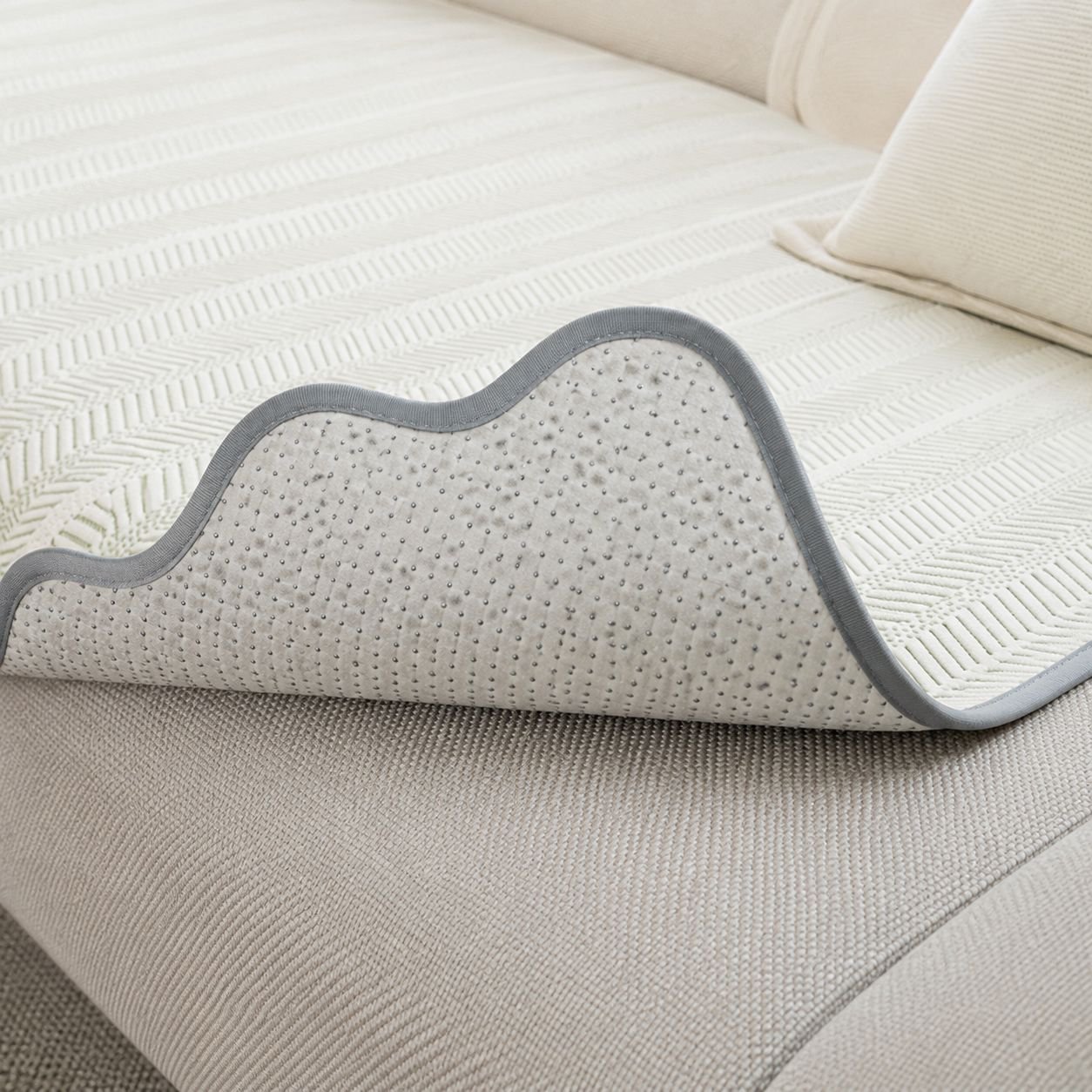 Anti-Skid Breathable Summer Ice Silk Sofa Pad