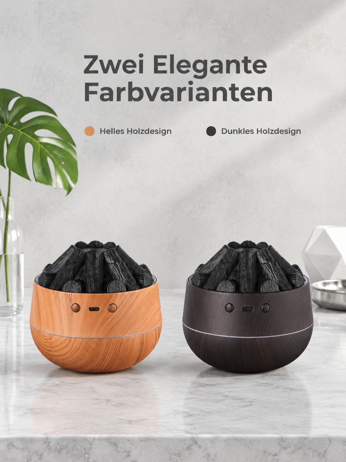 Realistische Kohleglut-Luftbefeuchter mit großem Nebelausstoß