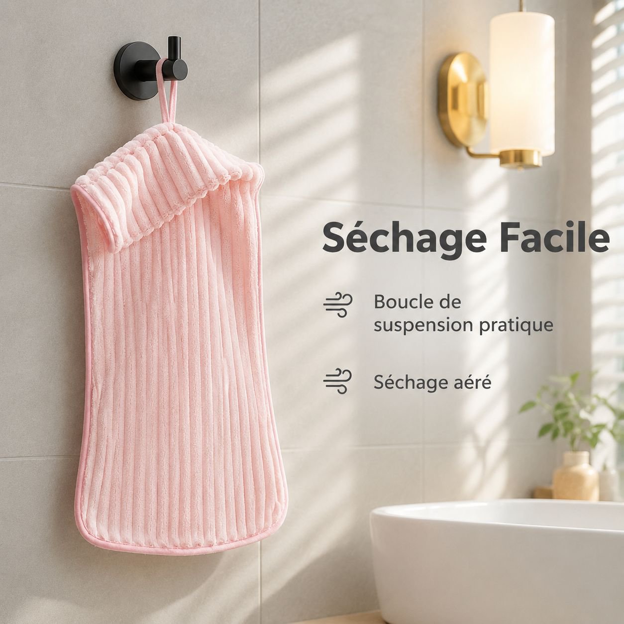 Serviette en microfibre corail à séchage rapide et absorbante