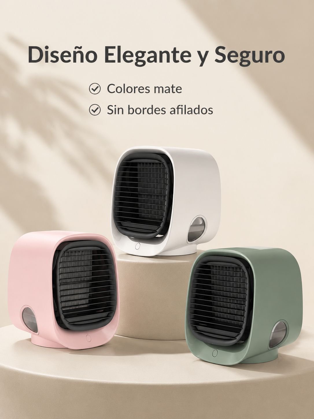 Ventilador de agua multifuncional y silencioso, enfriador portátil recargable para hogar y oficina