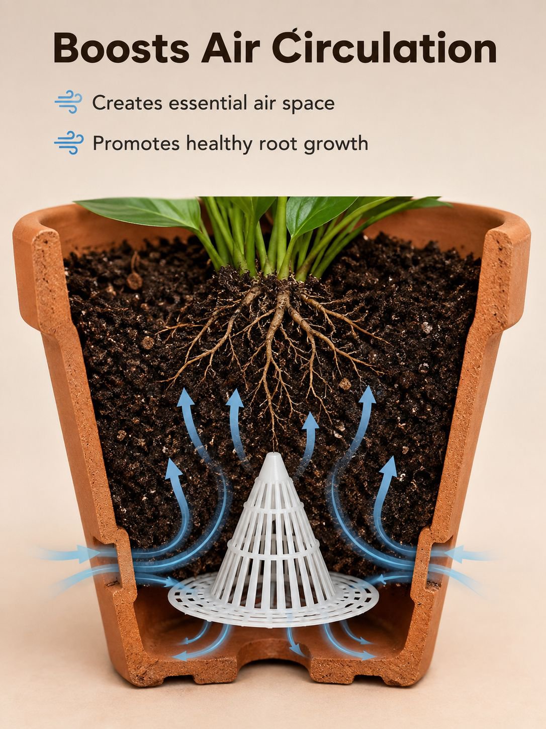Flower pot breathable and drainable pad